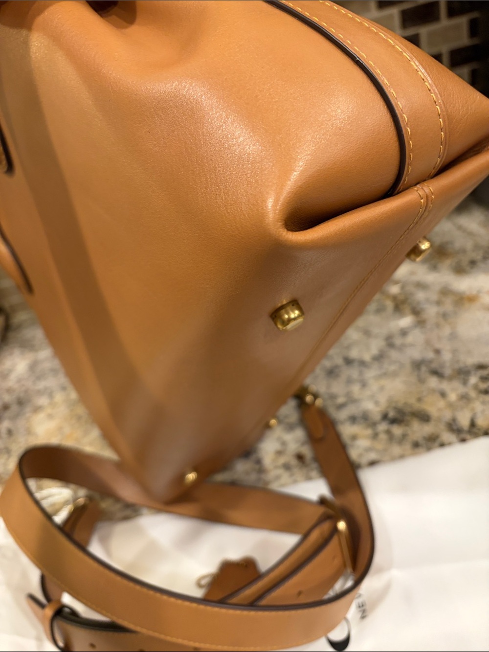 Coach EMPIRE 28 HONEY BROWN soft Leather Satchel - Picture 6 of 17